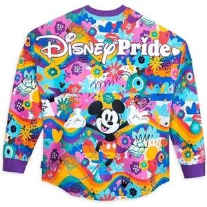 Spirit Jersey Disney Pride Shirt Rainbow Mickey‎ Mouse Unisex XS L100 Oversized